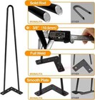 4 Inch Hairpin Legs For Furniture Set Of 4  Heavy Duty Industrial Metal Table Le