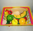 Melissa   Doug Take cut Apart put Together Wooden Veggies   Fruits With Basket