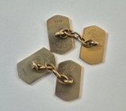 Antique 1920s Henry Griffith   Sons Gold Cufflinks - Art Deco British Design 