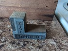 Vintage Letterpress Type Printing Block Metal Copper On Wood  12  Stamps