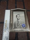 Vintage Silver Plated Picture Frame Golden Wheel 3  5