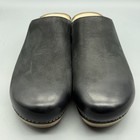 Dansko    brenda    Black Burnished Mules Women   s Size Eu 39 Us 9 Clogs Wood Accent