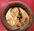 1957-d Obw Old Bank Wrap Roll Bu Uncirculated Lincoln Wheat Cent Pennies