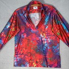 Vntg Pacific Isle Creations Of Hawaii Top Mens M Floral Print Button Neck Shirt