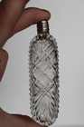 Antique 19th Century  Cut Glass   Threaded Cap French Perfume Bottle  4  