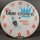 Vintage  Pam 14 3 8 Glass Clock Dials Rare  blue Crown America s Finest 