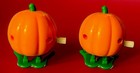 Lot Of 2 Walking Wind Up Mini Jack-o-lanterns With Feet New For Halloween Cvs