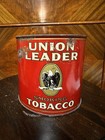 Union Leader Tobacco Tin Lot Vintage Humidor   Tin Lorillard Early Advertising