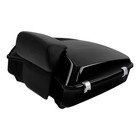 Vivid Black Chopped Trunk Backrest Mounting Rack For Harley Fat Boy 2008 2017