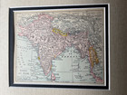 1899 Map Of British Inda  Framed W double Mat See Description