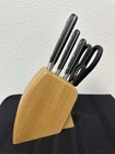 Wusthof Classic 4 Piece Knife Set With Wood Block  3-knife 1 Shears 4582 4066