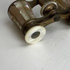 Antique Brass French Mother Of Pearl Miniature Opera Binoculars