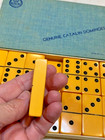 Rare Royal Vintage Butterscotch Catalin bakelite 28 Domino Set Mint Condition 