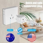 2 Pack Us To Australia new Zealand Plug Adapter  Type I Travel Power Adapter Wit