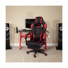 Racing Gaming Chair Full Recline With Footrest Massaging Lumbar Red