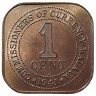 1941-i British Malaya 1 Cent Coin - George Vi - Km 2 - Singapore  Malaysia