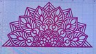 Mandala Half Flower Removable Vinyl Decal Sticker  Home Room Wall Decor 8x4   