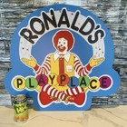      Vintage Mcdonalds Sign Americana Advertisement Playplace Sign