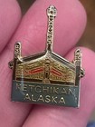 Lot Of 14 Vintage Souvenir Alaska Pins  Enamel  One Wood