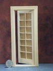 Dollhouse Miniature Single French Door 1 12 One Inch Scale N225b No Inside Trim