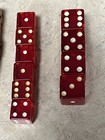 Vtg Dice Lot Various Red Large   Small  Green Large Die  Bakelite  Lg   Sm Read