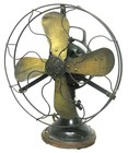 Antique 12  Ge General Electric Brass Blade Loop Handle Oscillating Vintage Fan