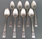 8 Vintage Oneida Community Flatware Coronation Pattern Silverplate Teaspoons