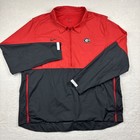 Georgia Bulldogs X Nike On-field Mens 1 2 Zip Pullover 2xl Red Black Uga Jacket