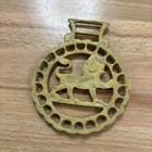 Vintage Brass Horse Medallion
