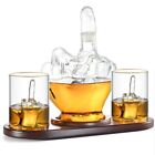 Middle Finger Whiskey Decanter Set - Wine Container   Middle Finger Glasses