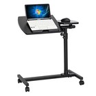 Premium Rolling Laptop Desk Height Adjustable Over Bed Sofa Table Stand