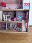 Wooden Dollhouse By Kid Kraft 3 Levels 20 Pcs Furniture Accessories 28    Tall