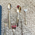 Vintage Baby Toddler Spoon   Fork Disney Oneida Leonard Stainless Lot Of 7