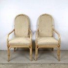 Set Of 2 Henredon Mid-century Bamboo Armchairs