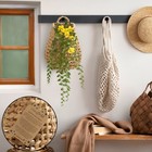 Open Weave Wall Hanging Basket  Storage For Plants  Flowers - Natural Hyacinth