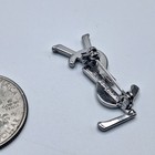 Vintage Silver And Gold Yves Saint Laurent Ysl Brooch  Employee Lapel Pins Small