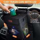 Hanging Car Trash Can With Lid Leakproof Vehicle Garbage Bag Auto Organizer
