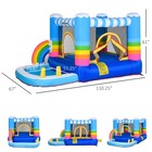 2-in-1 Kids Bounce House Inflatable Water Slide Jump Castle