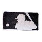 Mlb Logo Patch  Black And White  Baseball  Embroidered  Iron On Backing  3 x1 5 