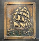 3d Antique Burkhardt Co Michigan  flying Cloud  Yankee Clipper Ship 16 X 19