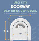Purrfect Portal Meow Manor Xl Interior Cat Door Black For Cats Up To 20lbs