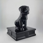 Pet Ashes Urn Geometric Dog Memorial     Glossy Ceramic     Black   White