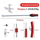 25 Pcs Motorcycle Bike Tire Changing Tool Steel Tire Spoon Lever Iron Tool Kits 
