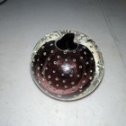 Vintage Purple Apple Paperweight With Bubbles Hand Blown 3  3