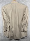 Van Heusen Button Down Poplin Dress Shirt Beige Men   s Xl 17 5 34 35