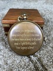 Engraved Brass Vtg Sundial Compass For Anniversary  Mentor  Special Gift 