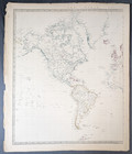 Map Of The World On Mercators Projection Antique 1853 Sduk Maps Lot Hand Colored