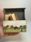 Vintage Artisan Hand Painted And Signed Dollhouse Miniature Wood Box  1 12 Scale