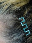 Antique Victorian Sterling Silver   Turquoise Hair Barrette