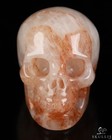 2 0  Fire Quartz Hand Carved Crystal Skull  Realistic  Crystal Healing